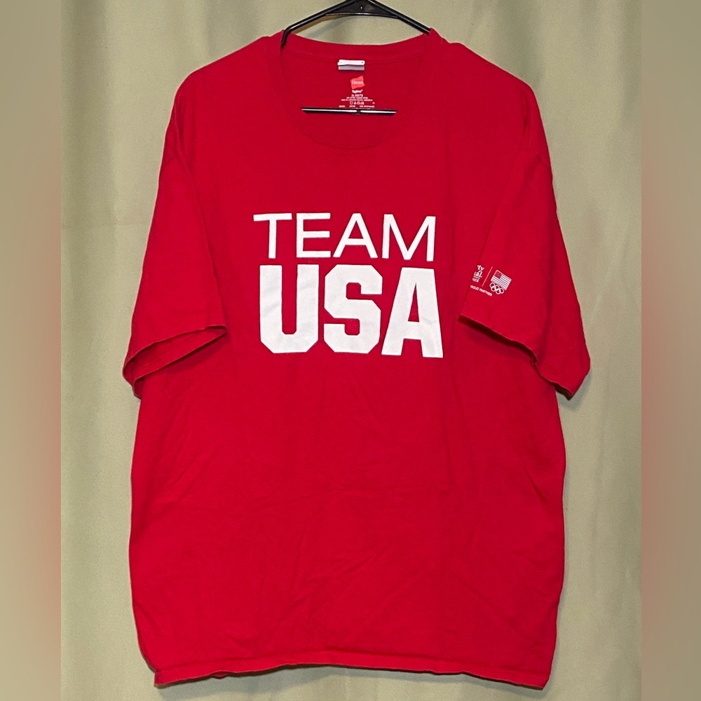Team USA United States Olympic Committee Team Apparel Hanes T-Shirt Red  XL